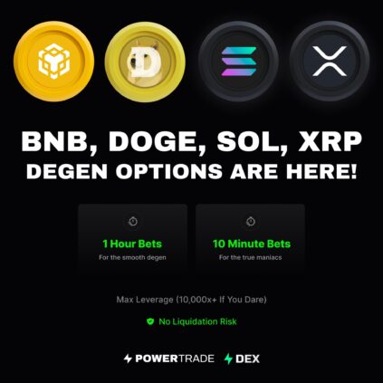 powertrade-expands-ultra-short-degen-options-to-doge,-bnb,-xrp-&-sol